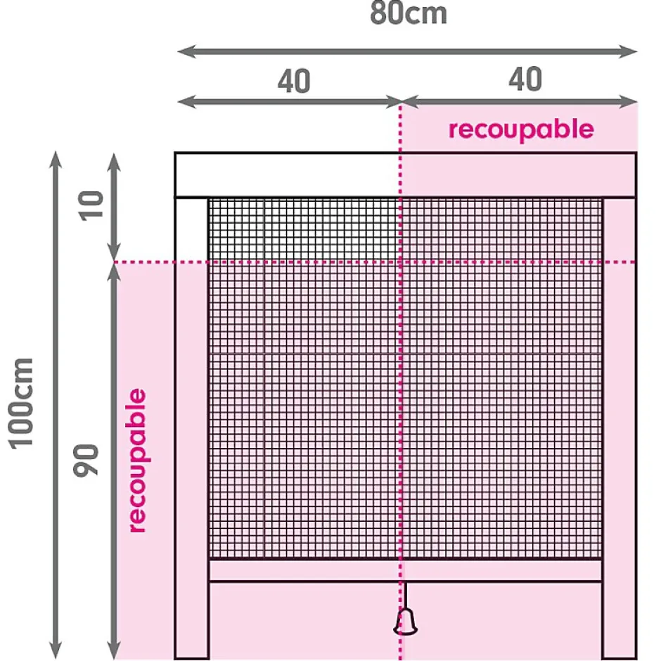 Moustikit Moustiquaire enroulable verticale Alu Blanc Confort
