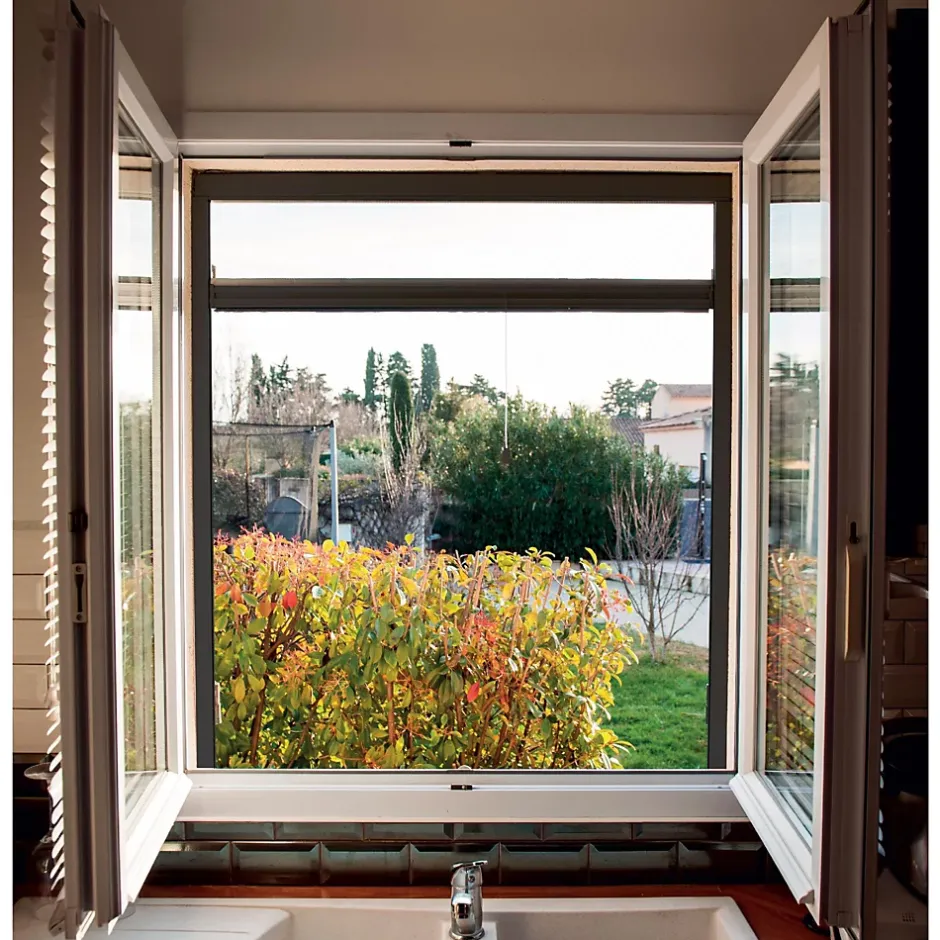 Werka Pro Moustiquaire enrouleur de fenêtre aluminium gris anthracite