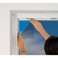 Moustiquaire fenêtre anthracite 18g/m² bande autoagrippante 7,5 mm max 150x180 cm-Easy Life Best