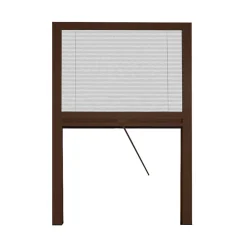 Yourself Moustiquaire plissée en kit réductible universel Mélodie pour fenêtre verticale 160x160 Marron