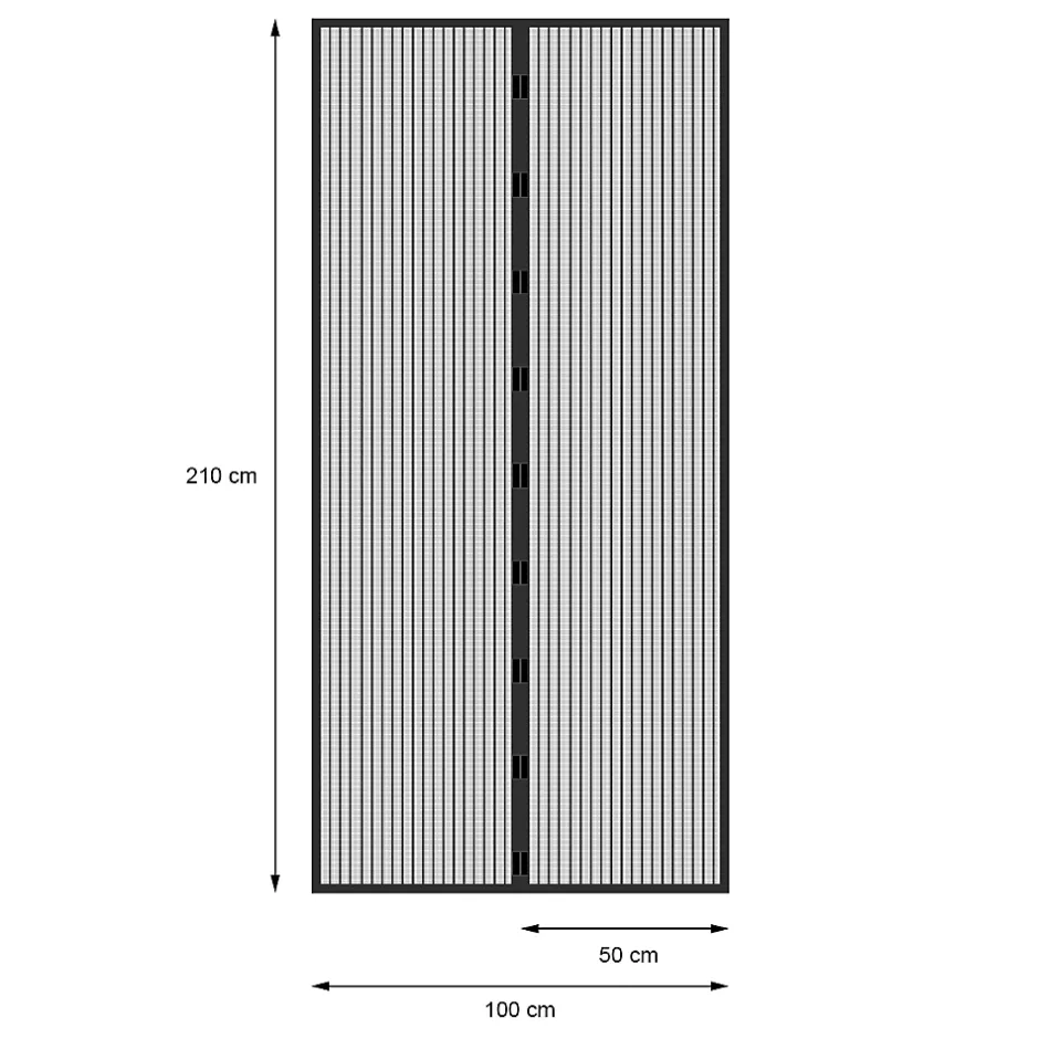 Moustiquaire porte 100x210cm noir montage adhésif sans perçage ni vissage anti insectes-ECD Germany