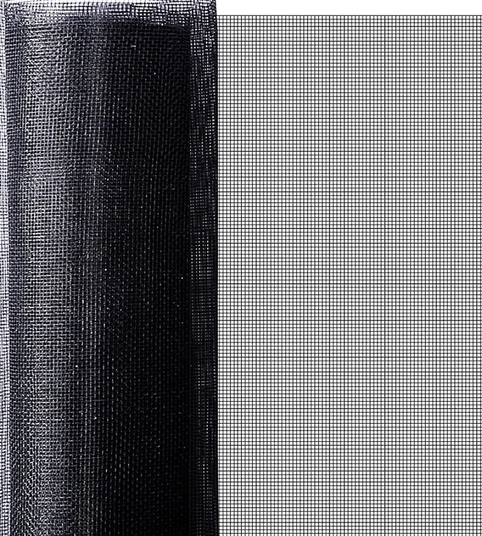 Floordirekt Moustiquaire Pour fenêtre et porte Ultra résistant Noir Largeur 1,5 m Longueur 15 mètres -