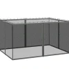 Moustiquaire pour tonnelle barnum polyester nylon 3 x 4 m gris foncé-Outsunny Best