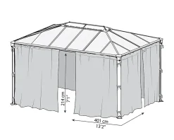 Moustiquaire pour tonnelle Martinique 4300-Canopia by Palram Discount