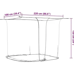 Vidaxl Moustiquaire suspendue 156 maille blanc 220x100x150 cm