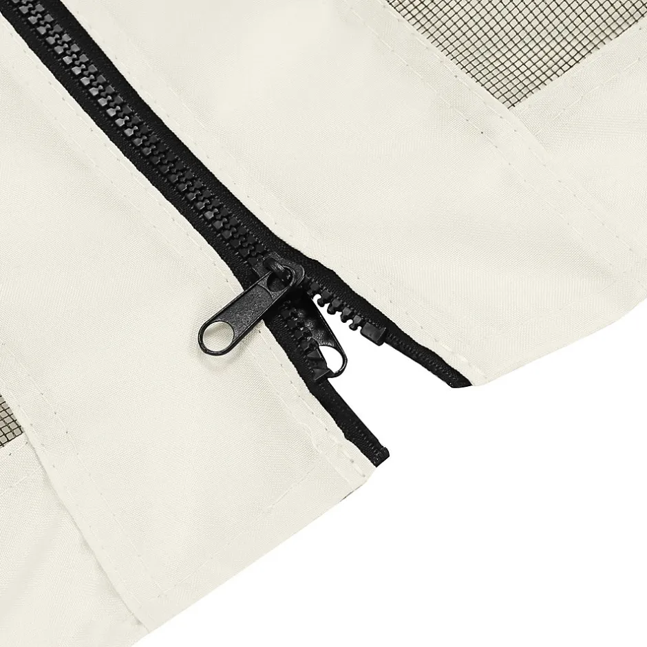 Outsunny Moustiquaires pour tonnelle barnum 3 x 4 m - lot de 4 moustiquaires zippées + crochets d'attaches - polyester nylon