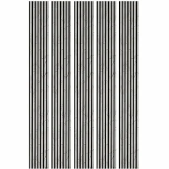 Mur TV - Lot de 5 Panneaux tasseaux bois 250 x 30 x 1,9 cm - décor marbre gris/feutrine noir - 3,75m²-Decoon Outlet