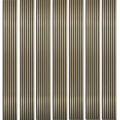 Decoon Mur TV - Lot de 7 Panneaux tasseaux bois 250 x 30 x 1,9 cm - gold/feutrine noir - 5,25m²