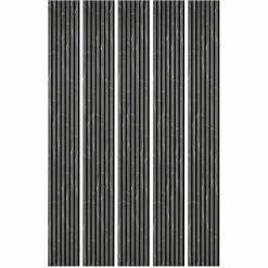Decoon Mur TV - Lot de 5 Panneaux tasseaux bois 250 x 30 x 1,9 cm - décor marbre noir/feutrine noir - 3,75m²