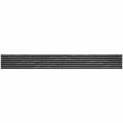 Decoon Mur TV - Lot de 5 Panneaux tasseaux bois 250 x 30 x 1,9 cm - décor marbre noir/feutrine noir - 3,75m²