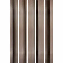 Mur TV - Lot de 5 Panneaux tasseaux bois 250 x 30 x 1,9 cm - rose gold/feutrine noir - 3,75m²-Decoon Outlet