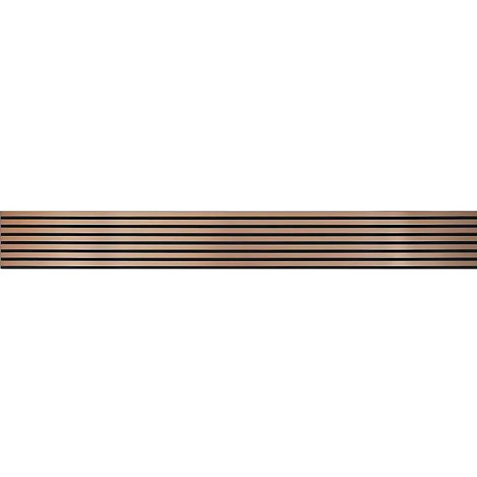 Mur TV - Lot de 5 Panneaux tasseaux bois 250 x 30 x 1,9 cm - rose gold/feutrine noir - 3,75m²-Decoon Outlet