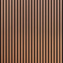 Mur TV - Lot de 5 Panneaux tasseaux bois 250 x 30 x 1,9 cm - rose gold/feutrine noir - 3,75m²-Decoon Outlet