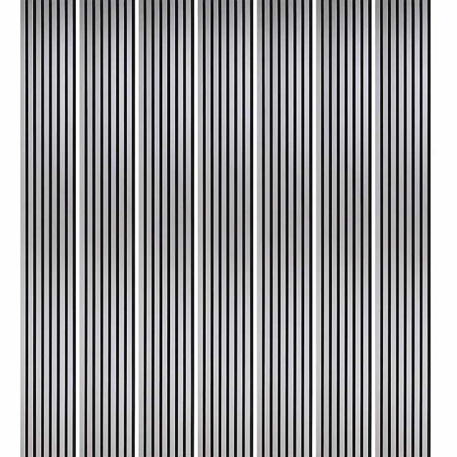 Decoon Mur TV - Lot de 7 Panneaux tasseaux bois 250 x 30 x 1,9 cm - décor alu/feutrine noir - 5,25m²