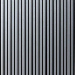 Decoon Mur TV - Lot de 7 Panneaux tasseaux bois 250 x 30 x 1,9 cm - décor alu/feutrine noir - 5,25m²