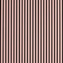 Decoon Mur TV - Lot de 7 Panneaux tasseaux bois 250 x 30 x 1,9 cm - rose pastel/feutrine noir - 5,25m²