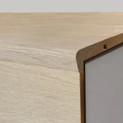 Deschaumes Nez de marche Chêne l.70mm Long. 2m Parquet Ep. 14mm Brut