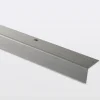 Nez de marche en aluminium décor argent foncé brossé 35 x 25 x 1800mm.-GoodHome Outlet