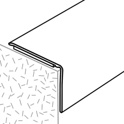 Nez de marche en aluminium décor bois foncé 35 x 25 x 1800 mm-GoodHome Outlet