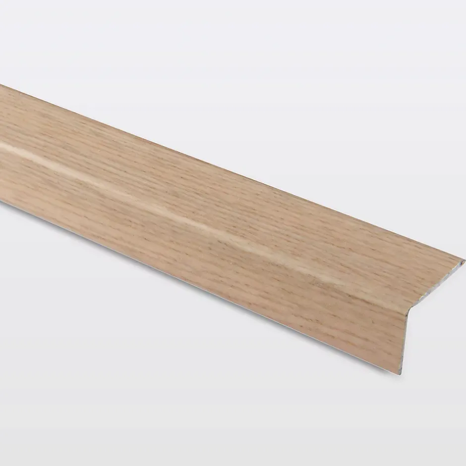 Nez de marche en aluminium décor chêne naturel 35 x 25 x 900 mm.-GoodHome
