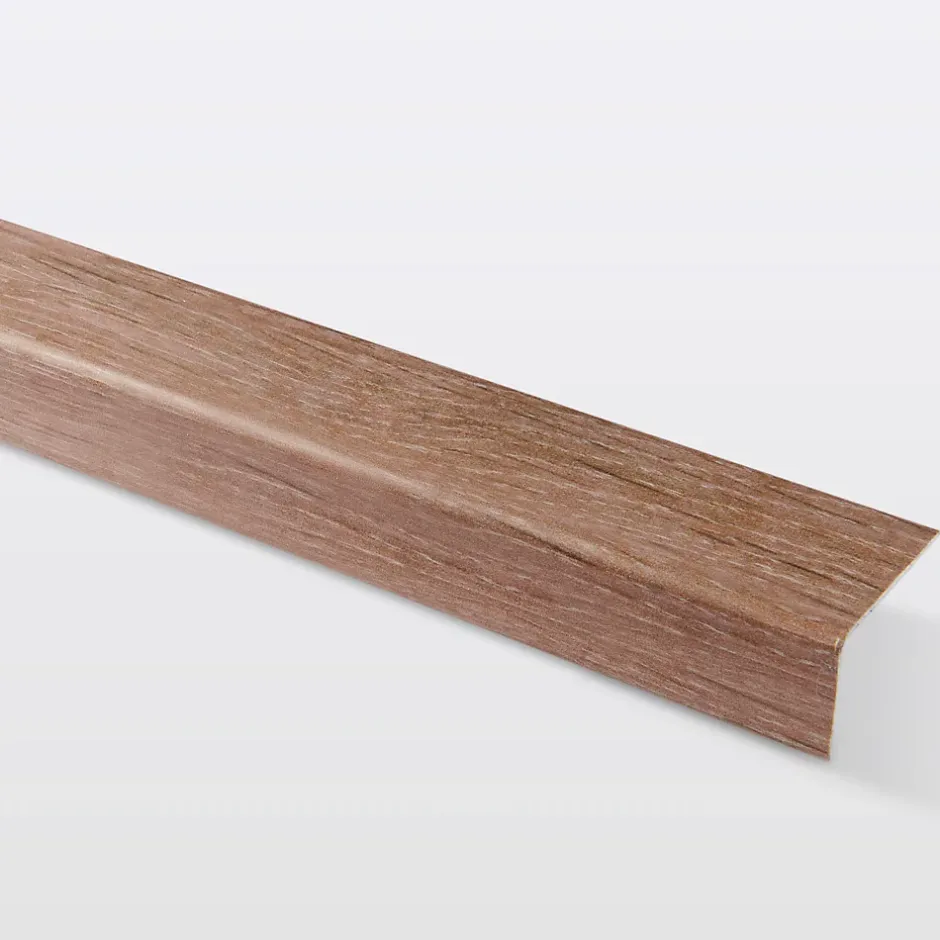 GoodHome Nez de marche en aluminium décor bois foncé 35 x 25 x 900 mm.