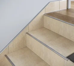 Nez de marche extérieur rond aluminium brut argent lisse 37mmx250cm-Diall Outlet