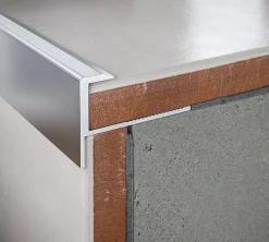 Diall Nez de marche extérieur carré aluminium brut argent lisse 28mmx250cm