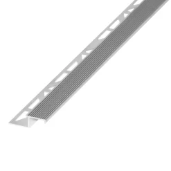 Diall Nez de marche extérieur droit aluminium brut argent lisse 35mmx250cm
