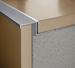 Diall Nez de marche extérieur droit aluminium brut argent lisse 35mmx250cm