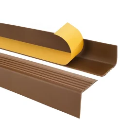 Quest Nez de marche PVC 50x42mm, , profilé d'escalier RGP, auto-adhésif, antidérapant, d'escalier-protection, marron, 0.7m