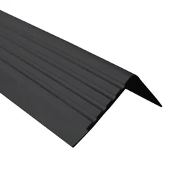 Nez de marche PVC 40x40mm, , profilé d'escalier RD, antidérapant, d'escalier-protection, noir, 1.5m-Quest Sale