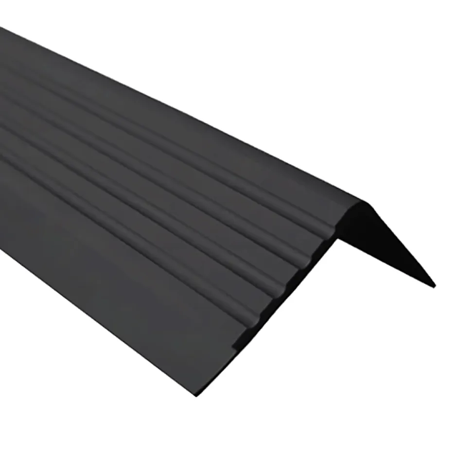 Nez de marche PVC 40x40mm, , profilé d'escalier RD, antidérapant, d'escalier-protection, noir, 1.5m-Quest Sale