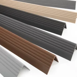 Nez de marche PVC 50x42mm, , profilé d'escalier RGP, auto-adhésif, antidérapant, d'escalier-protection, argenté, 1.65m-Quest Hot