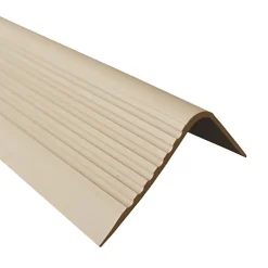 Quest Nez de marche PVC 52x40mm, , profilé d'escalier RGPD, antidérapant, d'escalier-protection, beige, 1.5m