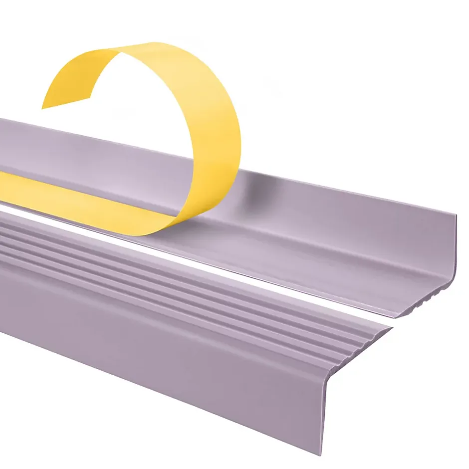 Quest Nez de marche PVC 40x25mm, , profilé d'escalier ND, auto-adhésif, antidérapant, d'escalier-protection, violet, 1.1m