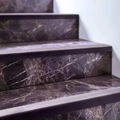 Quest Nez de marche PVC 40x25mm, , profilé d'escalier ND, auto-adhésif, antidérapant, d'escalier-protection, violet, 1.1m