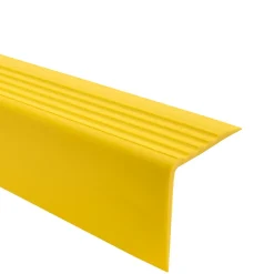 Nez de marche PVC 50x42mm, , profilé d'escalier RGP, auto-adhésif, antidérapant, d'escalier-protection, jaune, 2m-Quest Outlet