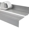 Nez de marche PVC 48x42mm, , profilé d'escalier PMW, auto-adhésif, antidérapant, d'escalier-protection, gris, 1.5m-Quest Discount