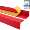 Quest Nez de marche PVC 50x42mm, , profilé d'escalier RGP, auto-adhésif, antidérapant, d'escalier-protection, Rouge, 0.9m
