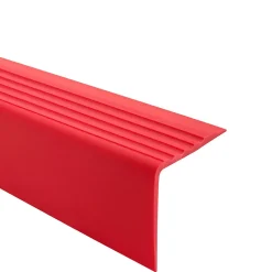 Quest Nez de marche PVC 50x42mm, , profilé d'escalier RGP, auto-adhésif, antidérapant, d'escalier-protection, Rouge, 0.9m