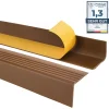 Nez de marche PVC 50x42mm, , profilé d'escalier RGP, auto-adhésif, antidérapant, d'escalier-protection, marron, 1.65m-Quest
