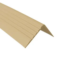 Nez de marche PVC 50x42mm, , profilé d'escalier RGP, auto-adhésif, antidérapant, d'escalier-protection, crémeux, 0.8m-Quest Hot