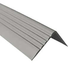 Nez de marche PVC 50x42mm, , profilé d'escalier RGP, auto-adhésif, antidérapant, d'escalier-protection, gris, 0.9m-Quest Discount