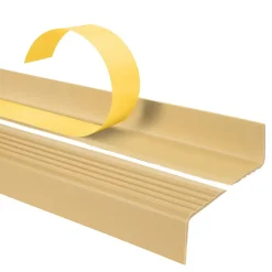 Quest Nez de marche PVC 40x25mm, , profilé d'escalier ND, auto-adhésif, antidérapant, d'escalier-protection, crémeux, 2m