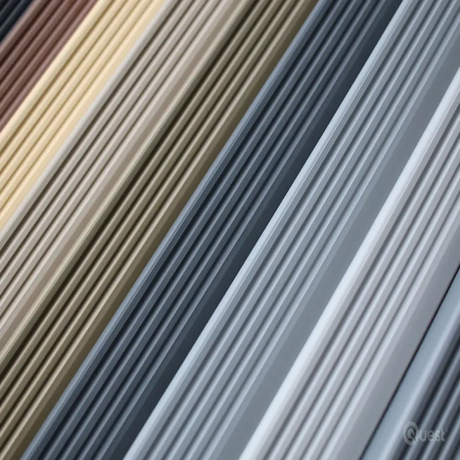 Nez de marche PVC 52x40mm, , profilé d'escalier RGP, antidérapant, d'escalier-protection, gris foncé, 1.5m-Quest New