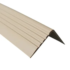 Quest Nez de marche PVC 50x42mm, , profilé d'escalier RGP, auto-adhésif, antidérapant, d'escalier-protection, beige, 1.1m