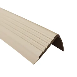 Quest Nez de marche PVC 48x42mm, , profilé d'escalier PMW, antidérapant, d'escalier-protection, beige, 1.5m