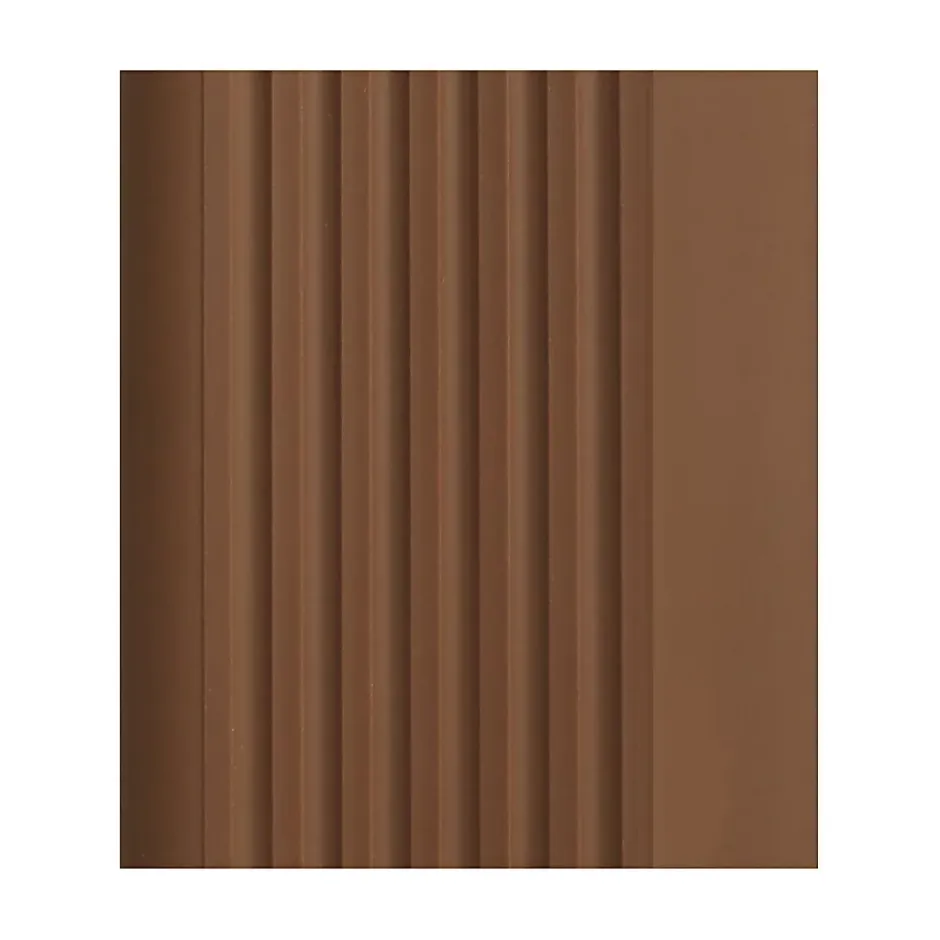 Quest Nez de marche PVC 52x40mm, , profilé d'escalier RGPT, antidérapant, d'escalier-protection, marron, 1.5m