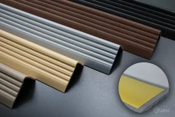 Nez de marche PVC 40x25mm, , profilé d'escalier ND, auto-adhésif, antidérapant, d'escalier-protection, gris foncé, 1.5m-Quest Discount