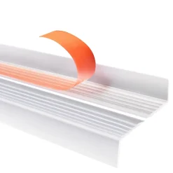 Nez de marche PVC 40x25mm, , profilé d'escalier ND, auto-adhésif, antidérapant, d'escalier-protection, transparent, 1.5m-Quest Discount